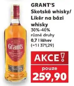 Kaufland Grants Skotská whisky/likér na bázi whisky nabídka