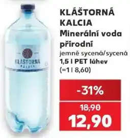 Kaufland Klášterná Kalcia Minerální voda přírodní nabídka