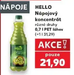 Kaufland Hello nápojový koncentrát nabídka