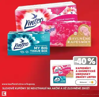 Kaufland Linteo kapesníky a kosmetické ubrousky nabídka