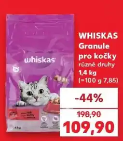Kaufland Whiskas Granule pro kočky různé druhy nabídka