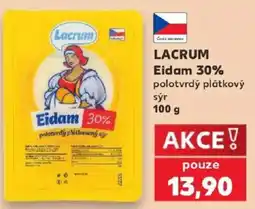 Kaufland Lacrum Eidam 30% polotvrdý plátkový sýr nabídka