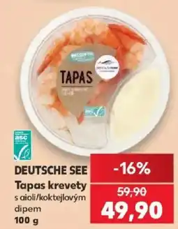Kaufland Deutsche See Tapas krevety s aioli/koktejlovým dipem nabídka