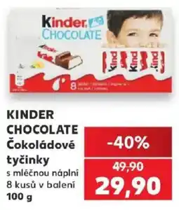 Kaufland Kinder chocolate čokoládové tyčinky nabídka