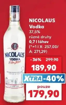 Kaufland Nicolaus Vodka nabídka