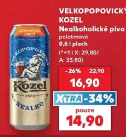 Kaufland Kozel Nealkoholické pivo nabídka