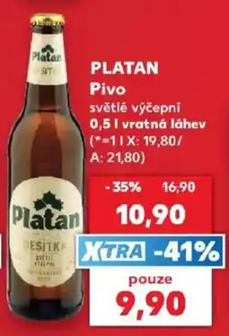 Kaufland Platan pivo světlé výčepní nabídka