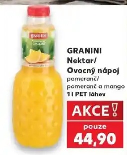 Kaufland Granini nektar ovocný nápoj pomeranč pomeranč a mango nabídka