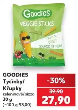 Kaufland Goodies tyčinky/křupky zeleninové/pizza nabídka