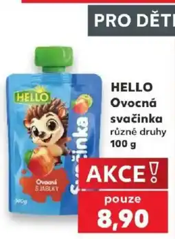 Kaufland Hello ovocná svačinka různé druhy nabídka