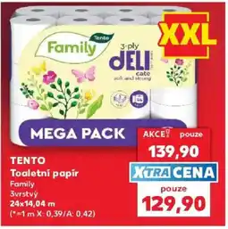 Kaufland Tento toaletní papír family 3vrstvý nabídka