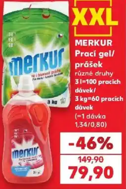 Kaufland Merkur prací gel/prášek nabídka