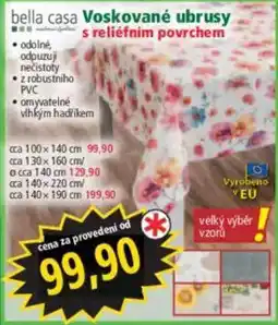 Norma bella casa Voskované ubrusy s reliéfním povrchem nabídka