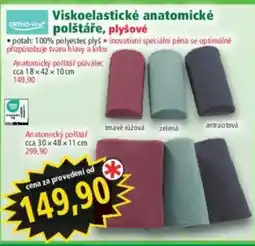 Norma Ortho-Vital viskoelastické anatomické polštáře, plyšové nabídka