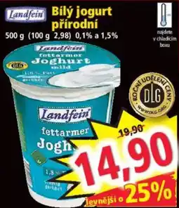 Norma Landfein bílý jogurt přírodní nabídka