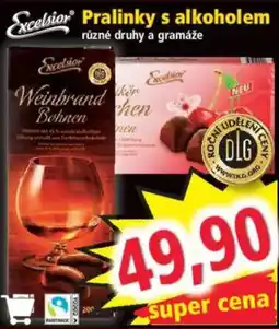 Norma Excelsior Pralinky s alkoholem nabídka