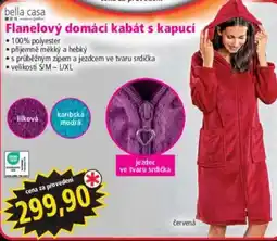 Norma bella casa flanelový domácí kabát s kapucí nabídka
