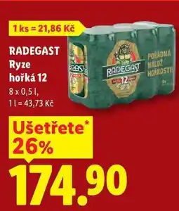 Lidl RADEGAST Ryze hořká 12, 8 x 0,5 1 nabídka