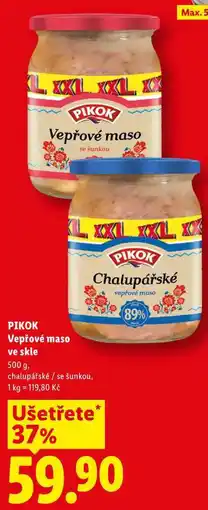 Lidl PIKOK Vepřové maso ve skle nabídka
