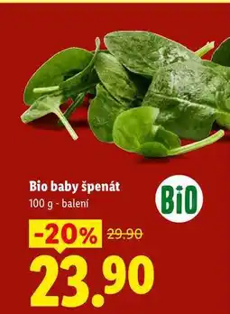 Lidl Bio baby špenát, 100 g - balení nabídka