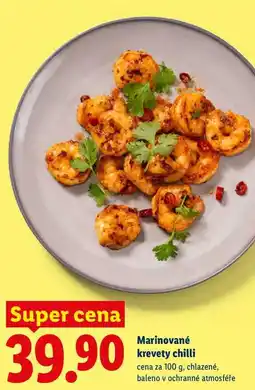 Lidl Marinované krevety chilli, cena za nabídka