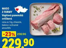 Lidl MASO Z FARMY Vepřová panenská svíčková, cena za nabídka