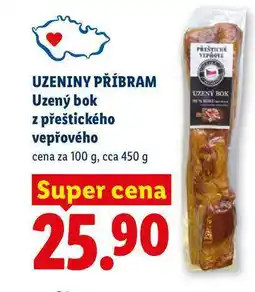 Lidl UZENINY PŘÍBRAM Uzený bok z přeštického vepřového, cena za nabídka