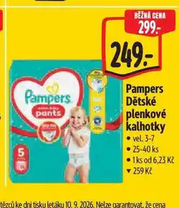 Albert Pampers Dětské plenkové kalhotky vel. 3-7 25-40 ks nabídka