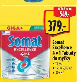 Albert Somat Excellence 4 v1 Tablety do myčky 75 ks nabídka