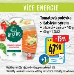 Albert Tomatová polévka s italským sýrem nabídka