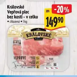 Albert Královské Vepřová plec bez kosti - v celku nabídka