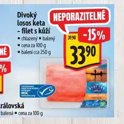 Albert Divoký losos keta - filet s kůží nabídka