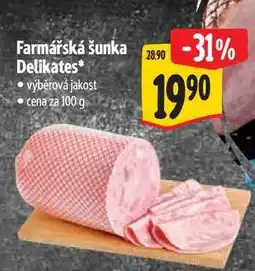 Albert Farmářská šunka Delikates nabídka