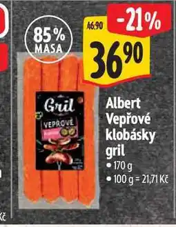 Albert Albert Vepřové klobásky gril nabídka