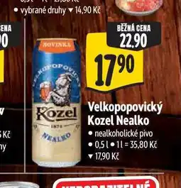 Albert Velkopopovický Kozel Nealko nabídka
