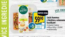 Albert Salát Hummus s falafem a edamame fazolkami nabídka