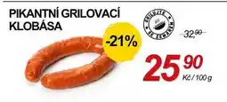 ZEMAN PIKANTNÍ GRILOVACÍ KLOBÁSA nabídka