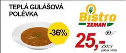 ZEMAN TEPLÁ GULÁŠOVÁ POLÉVKA nabídka
