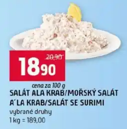 Terno SALÁT ALA KRAB/MOŘSKÝ SALÁT A´LA KRAB/SALÁT SE SURIMI nabídka