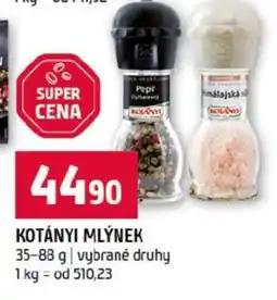 Terno Kotányi Mlýnek nabídka