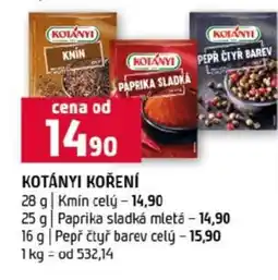 Terno Kotányi koření nabídka