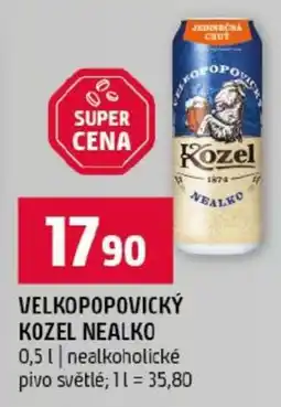 Terno Velkopopovický Kozel nealko nabídka