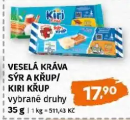Terno VESELÁ KRÁVA SÝR A KŘUP/ KIRI KŘUP vybrané druhy nabídka