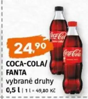 COCA-COLA/FANTA vybrané druhy