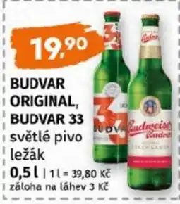 Terno Budvar Originál, Budvar 33 nabídka