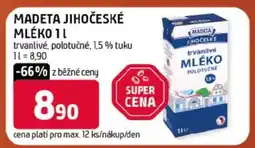 Terno MADETA Jihočeské mléko 1 l nabídka
