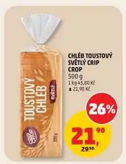 Penny Market Chléb toustový světlý Crip Crop nabídka