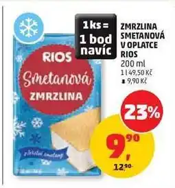 Penny Market Zmrzlina smetanová v oplatce Rios nabídka