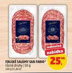 Penny Market Italské salámy San Fabio nabídka