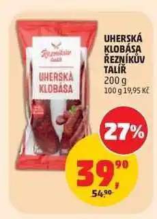 Penny Market UHERSKÁ KLOBÁSA ŘEZNÍKŮV TALÍŘ nabídka